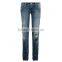 new arrive capris blue jeans foldable hem 100% cotton hard wear pictures sexy jeans women