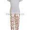 cartoon short sleeves printed adult animal pajamas