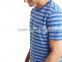 2016 Wholesale dri fit extended knited men's striped tee t shirt