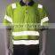 Men's fluorescent two-tone protective reflective generic segmented tapes UPF bulk safety polo shirt