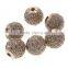 cz Micro Pave Brass Round Beads