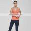 2016 women tight vest sports yoga fitness tops coral back cross strap ladies tank top