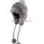 YR682 Hot Sale Earflap Cap Crochet Knitted Hats Cheap Rabbit Fur Hat