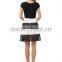 Knee length fashion designer ladies one piece party dress knitted sweater women dresses SD66