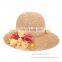 Wholesale Flower Ribbon Ladies Straw Hat