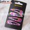 Wholesale goody printed flowers girls snap clip barrette