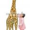 ICTI Customize lifelike plush animal baby toy big giraffe