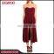 Wholesale Custom Red Strapless Overlady Women Jumpsuits Hear Neckline Jumpsuit Ladies Romper