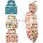 Baby shower gift Boy Girl Newborn Unisex Organic Cotton Receiving Swaddling Blankets With Handband