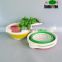 Plastic Round Kitchen Rice Vegetable Foldable Seive Stainer With Handle