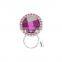 China Wholesale Round Shining Crystal Magnetic Eyeglass Holder Brooch Pins