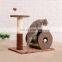 Manufacture 2-in-1 Cat Tree Scratching Cat Bed Cylindric Wooden Cat Tree