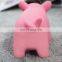 Pink Summer Soft Silicone Dog Rubber Pig Squeak Squeaky Chew Pet Dog Latex Toys