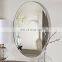 Large Simple Round Streamlined 1 Inch Beveled Oval Wall Mirror 24" x 36" Frameless Oval Mirror