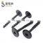 black oxide custom flat hex head furniture assemble screw