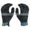 Black customized knitting breathable mechanic gloves for worker
