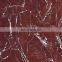600x600 full body dark red color glazed polished porcelain marble design floor tile