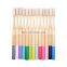 Free Sample CE   Biodegradable Charcoal Bristles OEM bamboo toothbrush with Customized Logo