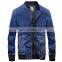 Wholesale Custom Brand High Quality 100% Cotton Spring and Autumn Jacket Denim Stand Collar Plus Size Plus Size Jacket for Men