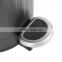 Household Embossing Design 5L Waste Bin Soft Closing Black Iron Powder Coating Pedal Bin