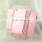 Pink Laser Cut Edge Lovely Flower Theme Baby Shower Invitation