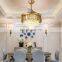 Factory price led ceiling fans for dining room high quality Invisible Luxury lighting with ABS blades Crystal Ceiling Fan Light