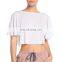 Flare plain High quality soft 100% cotton crop tops