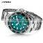SINOBI Custom Logo Mens Stainless Steel Band Watches Luminous Dial Calendar Wristwatch Men Classic Men Watch Montre Homme