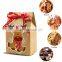 Specially custom logo designed kraft paper bags for reusable candy and biscuit sets Christmas gift boxes