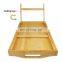 Eco friendly bamboo tableware rectangular garden party serving tray with handle