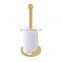 Wooden Paper Towel Holder Countertop Tissue Holder Rack Bamboo Kitchen Paper Towel Stand