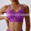 Women Recycled Thin Strap Sports Bras Factory Sales Front Folding Sexy Cross Back Yoga Tops