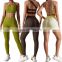 Wholesale 5 Piece Free Match Fitness Sports Custom Activewear Outfits Women Workout Leggings Seamless Suit Set Gym Yoga Clothes