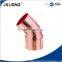 JKL9008 copper fitting, elbow, 45 degree, UPC,NSF, WRAS, SABS