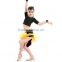 Promotion price fashioned New training Latin dance skirt with tail Latin competition for girls dance performance costumes