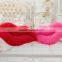 newest pink and red sex interesting lip shaped pillow