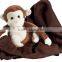 2015 plush baby monkey blanket/fleece blanket monkey/monkey fleece blanket