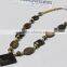 Antique tribal kuchi bone jewelry horn carved necklace