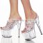 Sexy 5 Inch High Heel Slippers Fashion Platform Exotic Dancer Shoes Ultra High Heel Bride wedding shoes