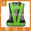 blue flashing safety vest with PVC reflective strip