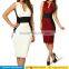 2015 new arrival elegant OL ladies formal knee length business career office dresses for work wear