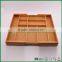 8 compartment bamboo flatware tray 2 with adjustable dimension