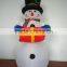 DJ-XT-59 inflatable giant animation snowman with gift instrument music christmas yard decoration