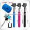 Cable selfie stick, 2015 new style cable take pole selfie stick Phone SmartPhone Stainless Steel Flexible Monopod