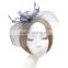 Women's Fascinator Hair Clip Feather Net with Veil Party Derby Cocktail Hat Wedding Accessory