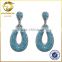 nice jewellry for wedding party aaa quality loose blue stone micro paved earrings turquoise jewelry