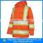 Hi vis reflective safety jacket parka workwear with 3M tape