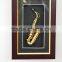 Home furnishing Display Case Wall Frame Gold Saxphone Model