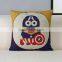 Decorative Amusing Cartoon Characters Linen Seat Cushion Cover