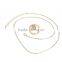 Gold Women Metal Ring Stick Pendant Charming Necklace